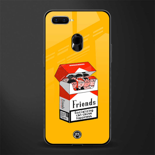 socializing can cause happiness glass case for oppo a5s image