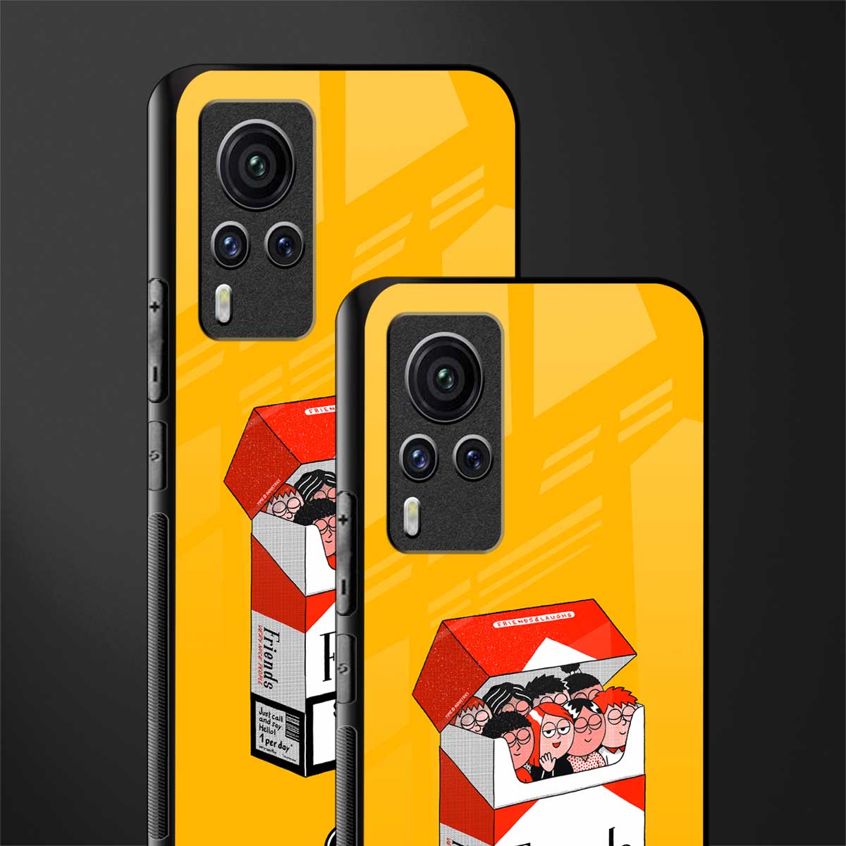 socializing can cause happiness glass case for vivo x60 pro image-2
