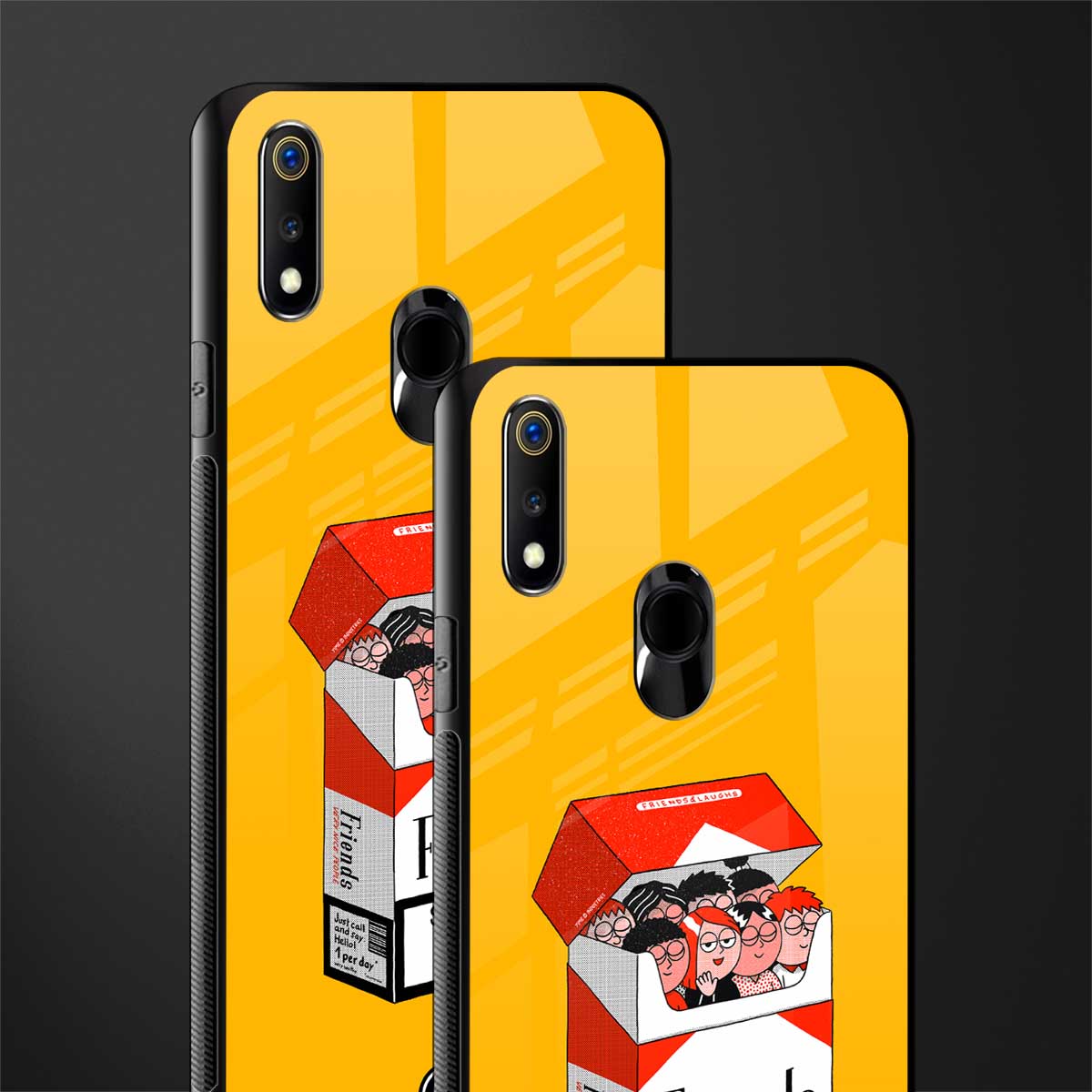 socializing can cause happiness glass case for realme 3 pro image-2