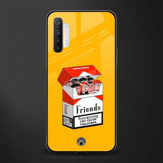 socializing can cause happiness glass case for realme x2 image