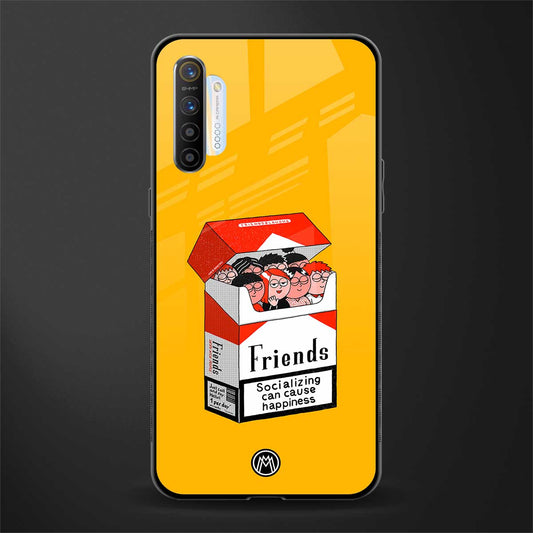 socializing can cause happiness glass case for realme xt image