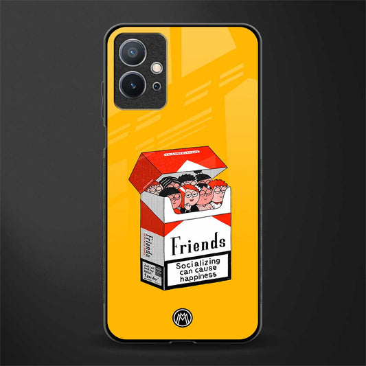 socializing can cause happiness glass case for vivo y75 5g image