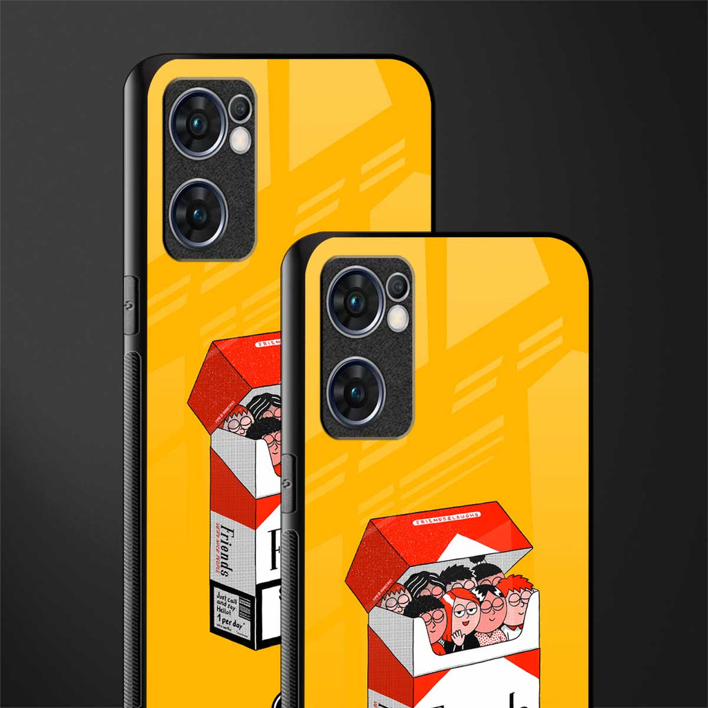 socializing can cause happiness glass case for oppo reno7 5g image-2