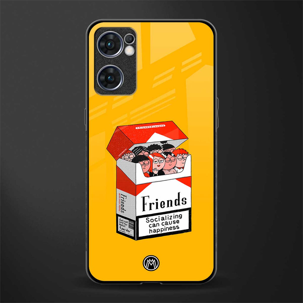 socializing can cause happiness glass case for oppo reno7 5g image