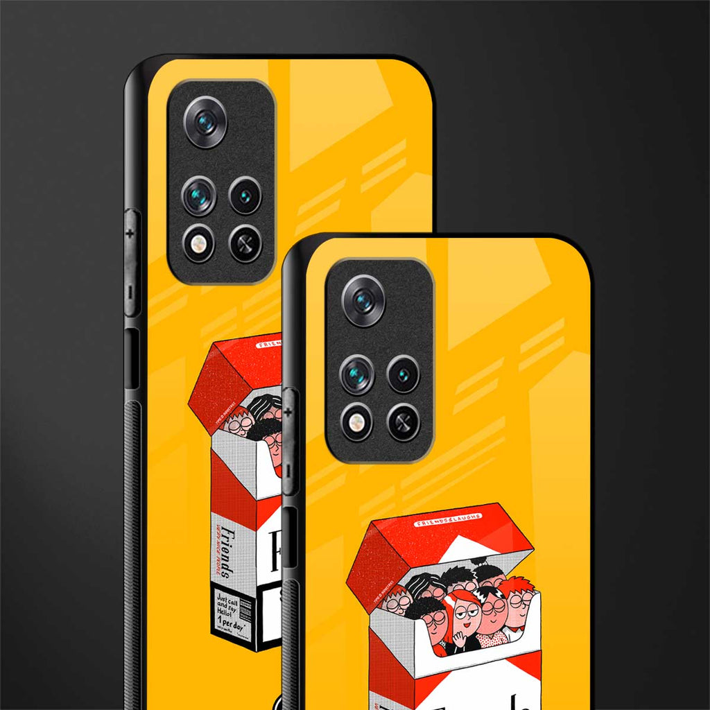 socializing can cause happiness glass case for xiaomi 11i 5g image-2