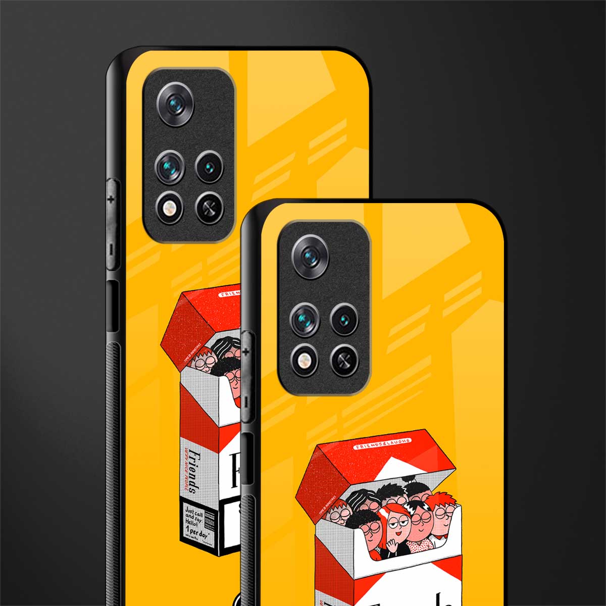 socializing can cause happiness glass case for xiaomi 11i 5g image-2