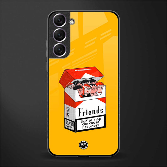 socializing can cause happiness glass case for samsung galaxy s21 image