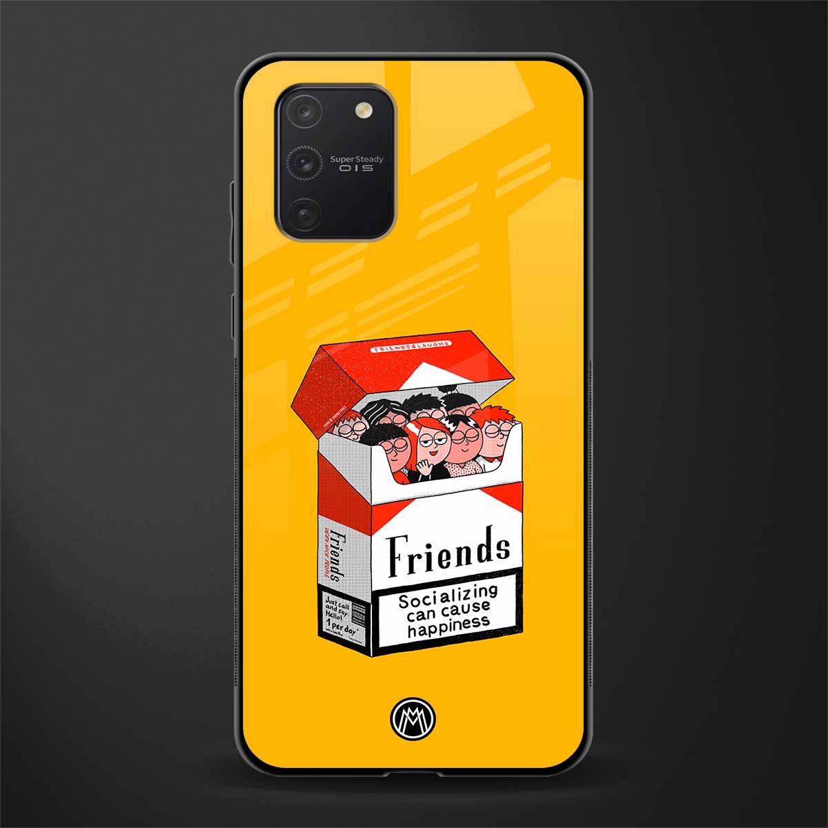 socializing can cause happiness glass case for samsung galaxy a91 image