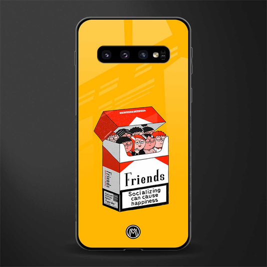 socializing can cause happiness glass case for samsung galaxy s10 image