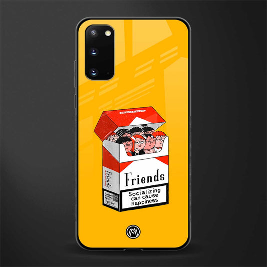 socializing can cause happiness glass case for samsung galaxy s20 image