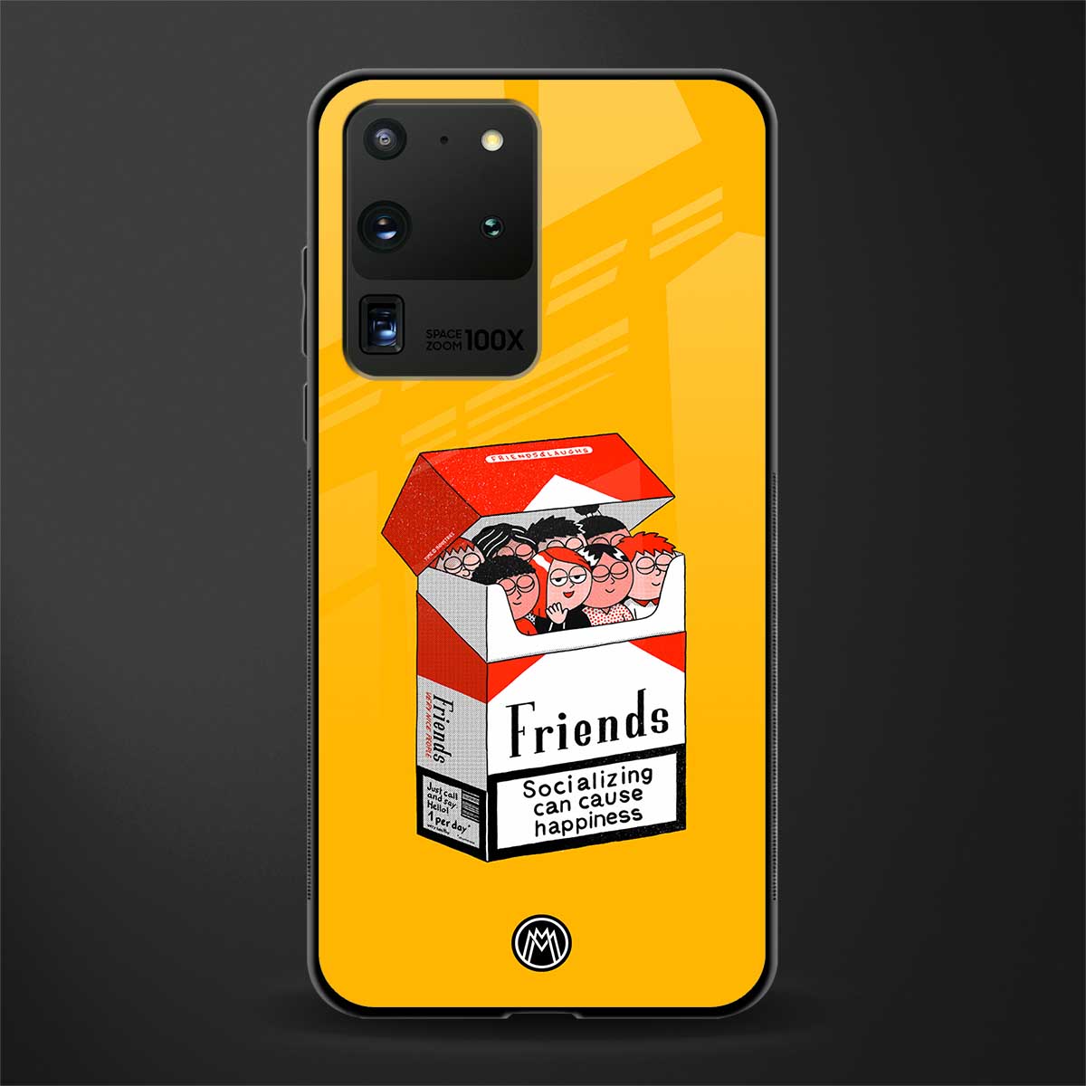 socializing can cause happiness glass case for samsung galaxy s20 ultra image