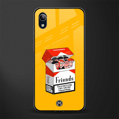 socializing can cause happiness glass case for vivo y91i image