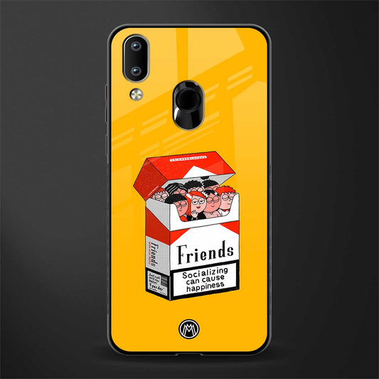 socializing can cause happiness glass case for vivo y91 image