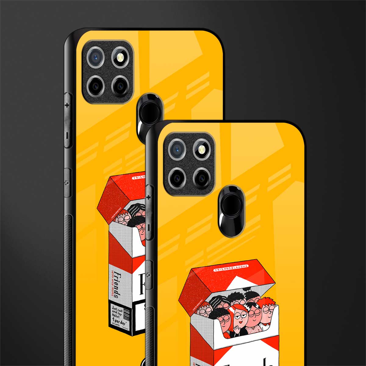 socializing can cause happiness glass case for realme narzo 30a image-2
