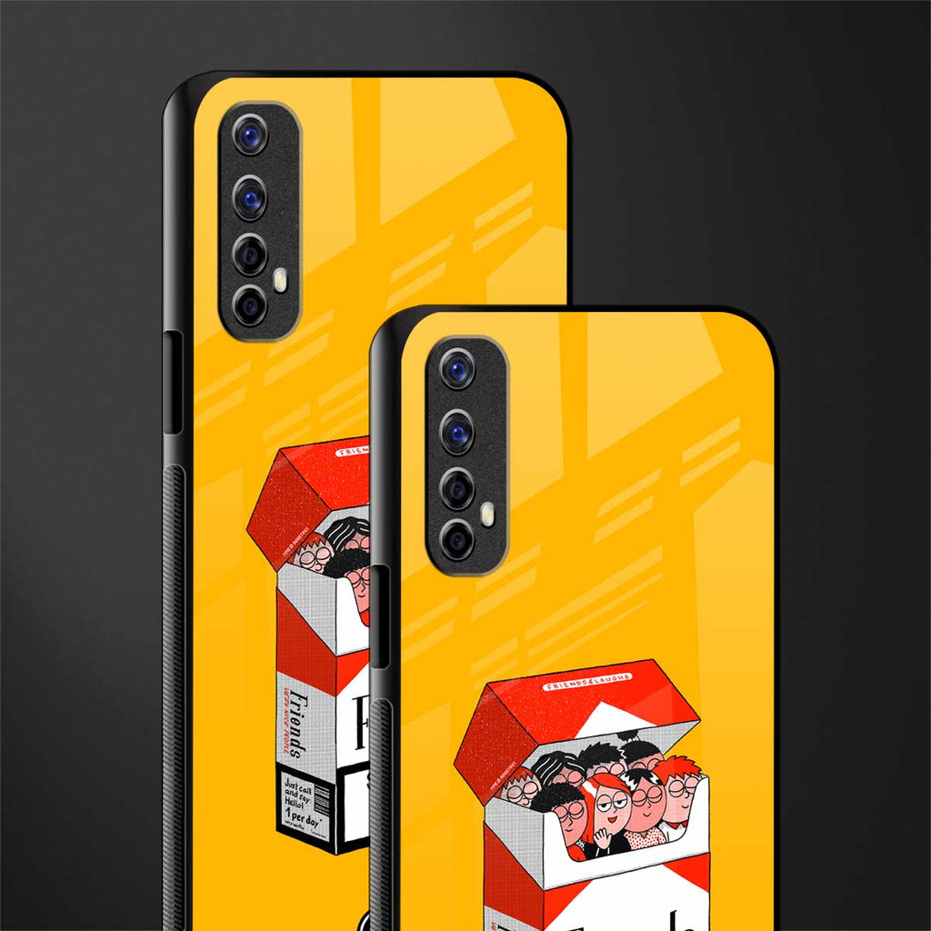 socializing can cause happiness glass case for realme 7 image-2
