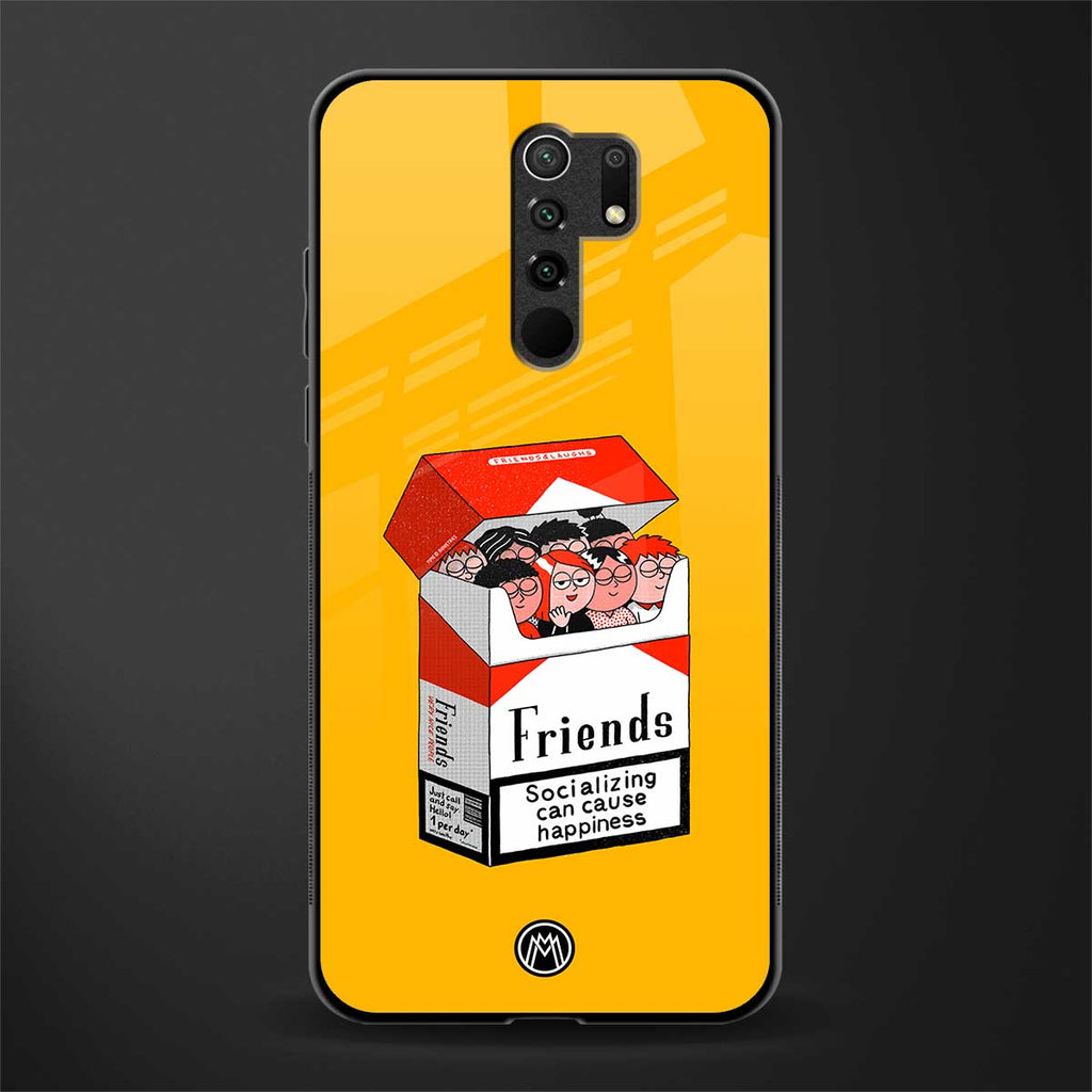 socializing can cause happiness glass case for poco m2 image