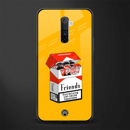 socializing can cause happiness glass case for realme x2 pro image