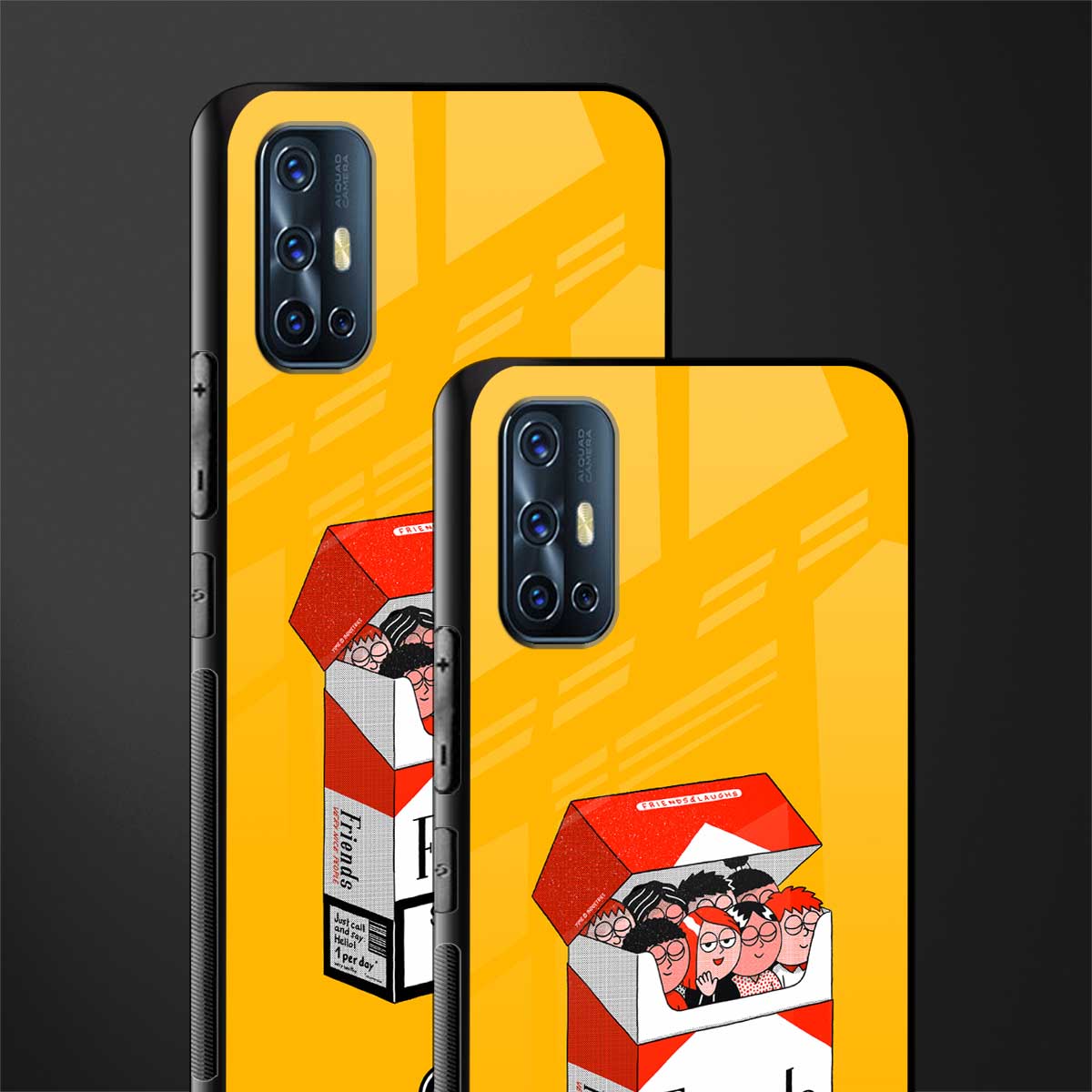 socializing can cause happiness glass case for vivo v17 image-2
