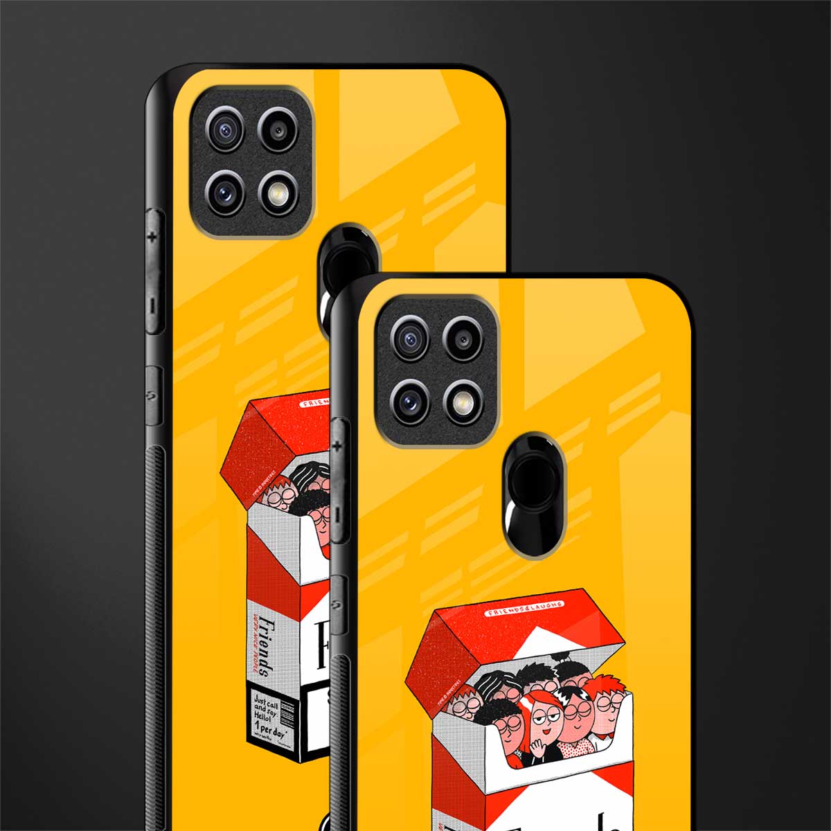 socializing can cause happiness glass case for oppo a15s image-2