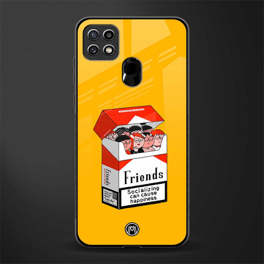 socializing can cause happiness glass case for oppo a15s image