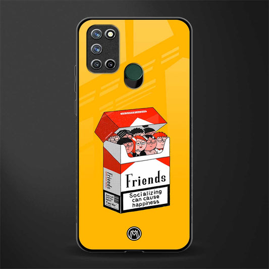 socializing can cause happiness glass case for realme 7i image
