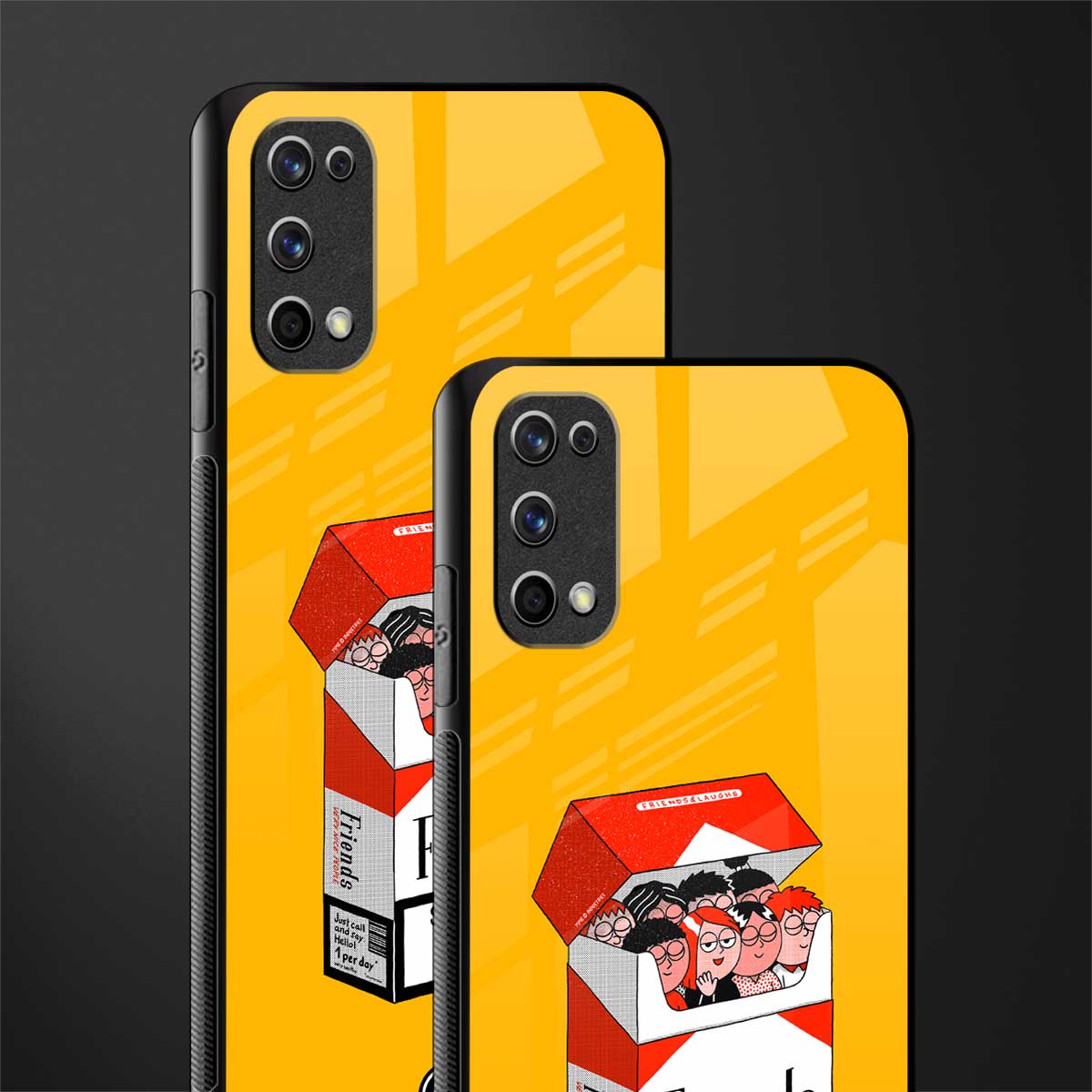 socializing can cause happiness glass case for realme 7 pro image-2
