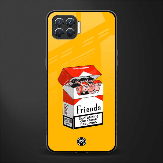 socializing can cause happiness glass case for oppo f17 pro image