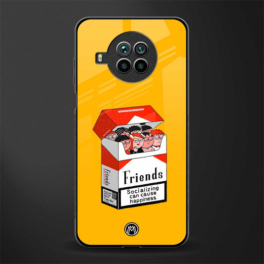 socializing can cause happiness glass case for mi 10i image