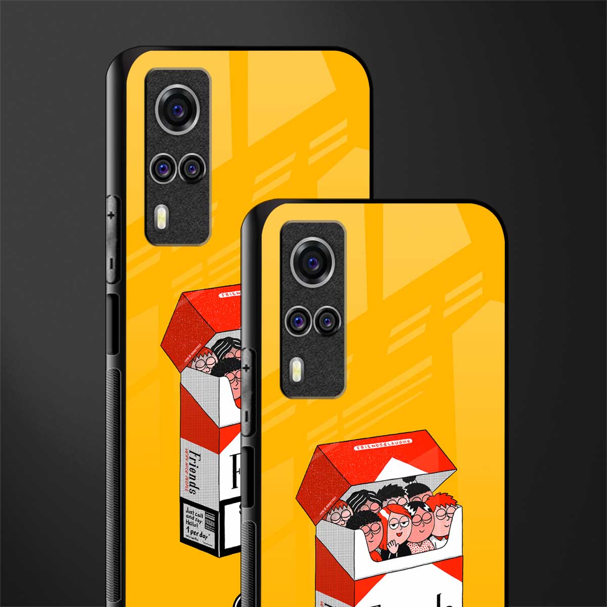 socializing can cause happiness glass case for vivo y51 image-2