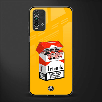 socializing can cause happiness glass case for redmi 9 power image