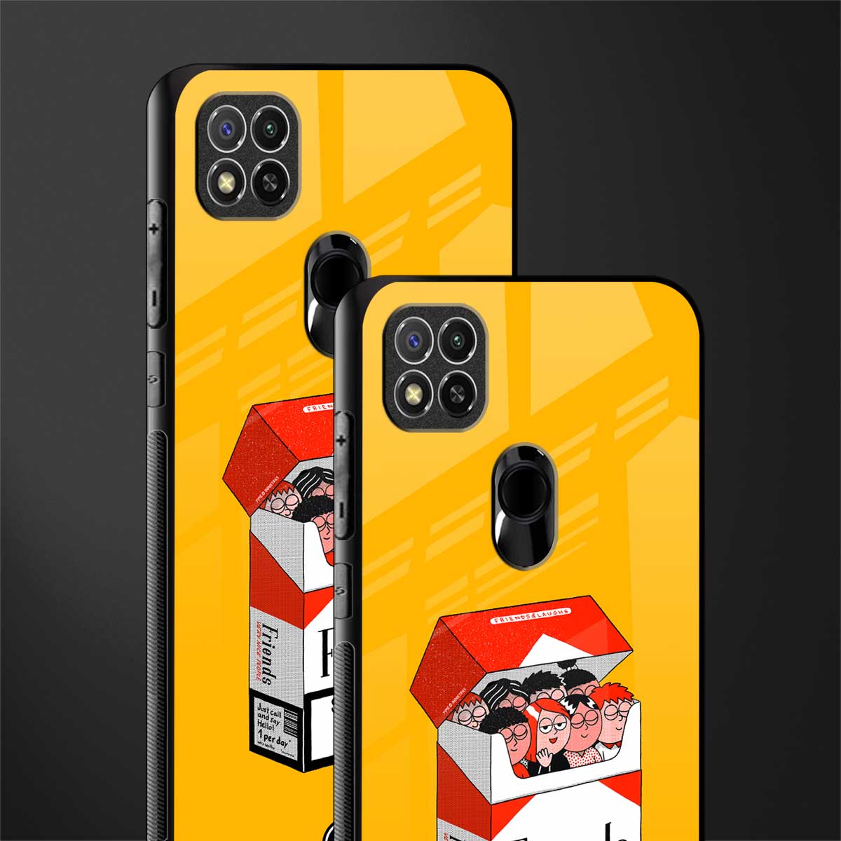 socializing can cause happiness glass case for redmi 9 image-2