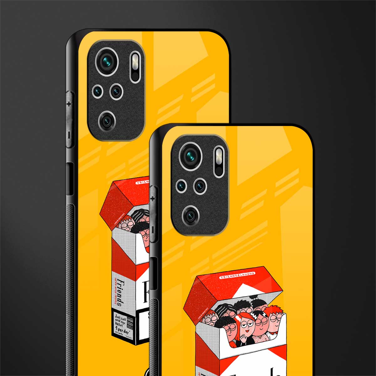 socializing can cause happiness glass case for redmi note 10 image-2
