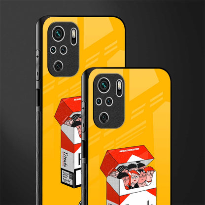 socializing can cause happiness glass case for redmi note 10 image-2