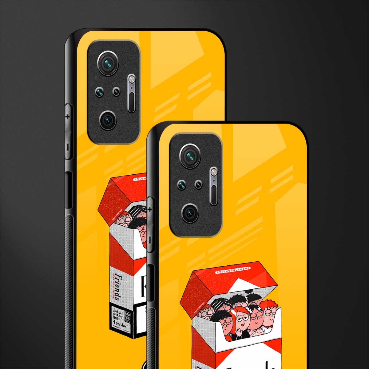 socializing can cause happiness glass case for redmi note 10 pro max image-2