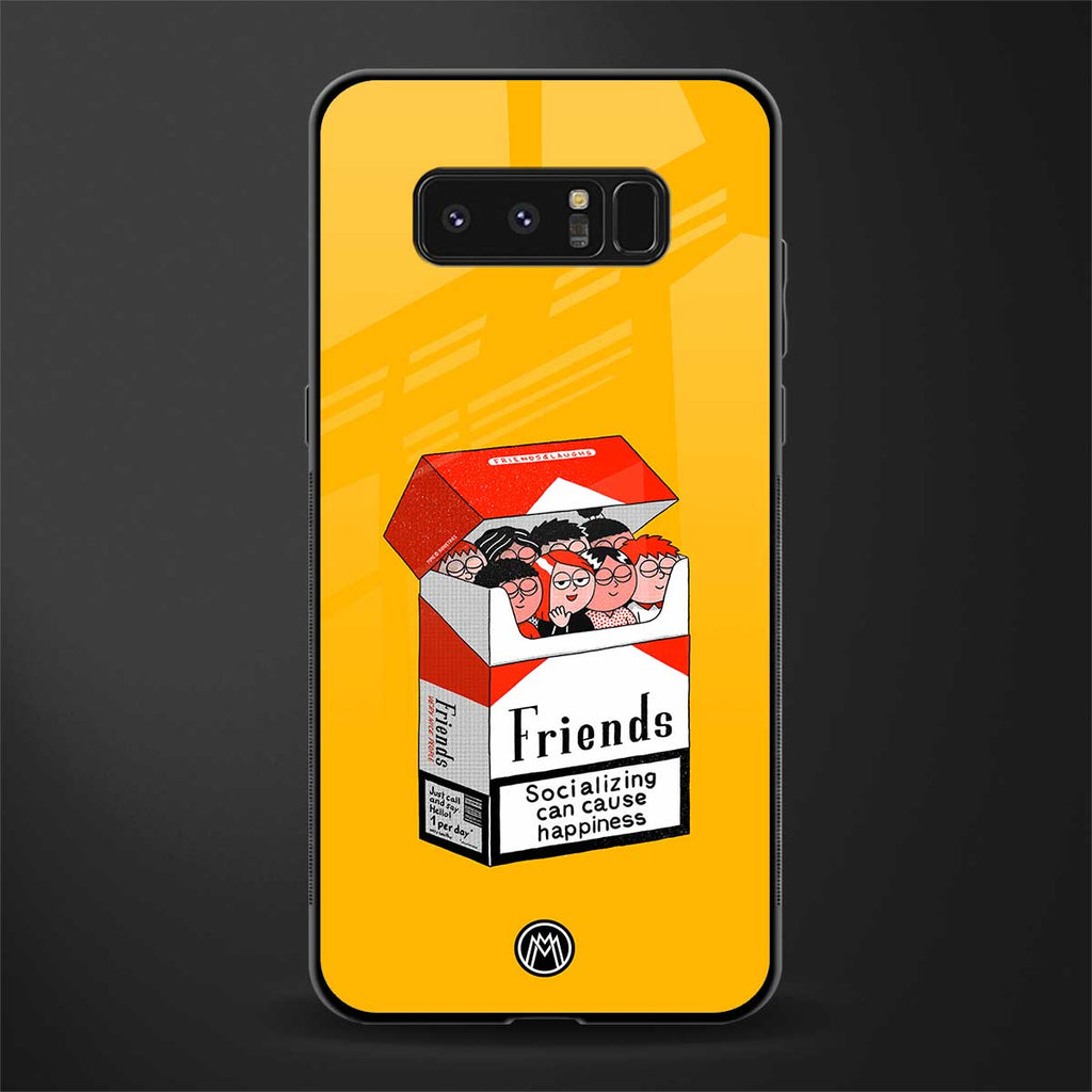 socializing can cause happiness glass case for samsung galaxy note 8 image