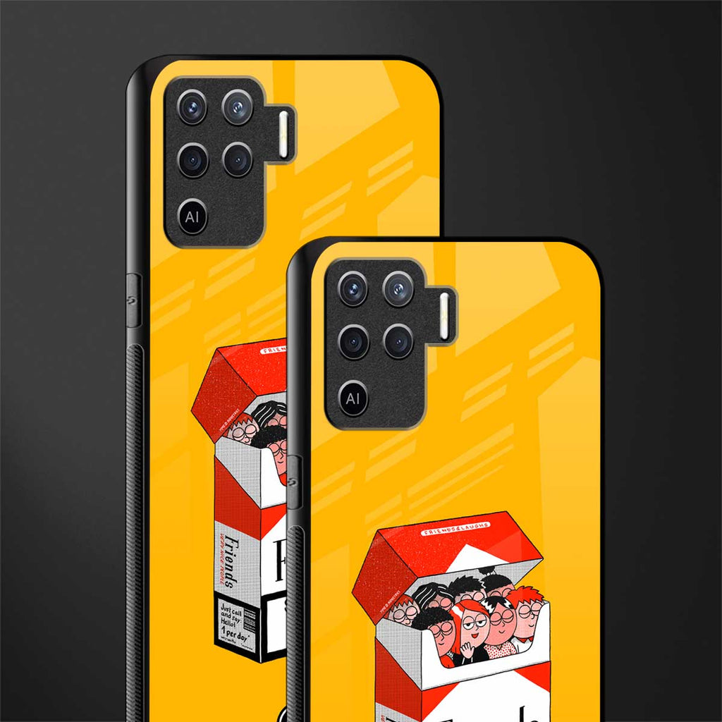 socializing can cause happiness glass case for oppo f19 pro image-2