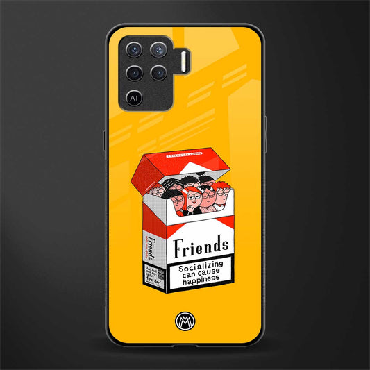 socializing can cause happiness glass case for oppo f19 pro image