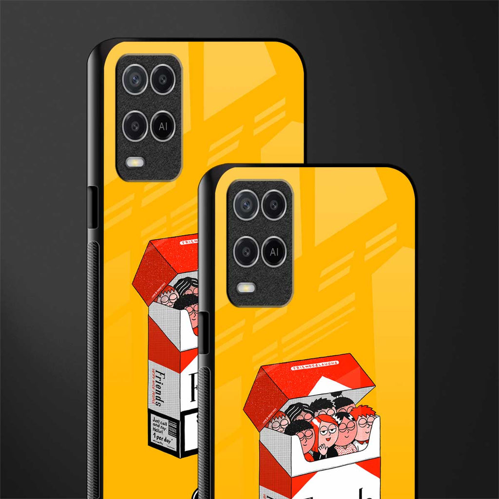 socializing can cause happiness glass case for oppo a54 image-2