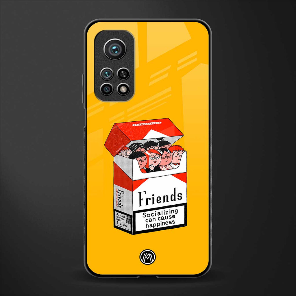 socializing can cause happiness glass case for mi 10t 5g image