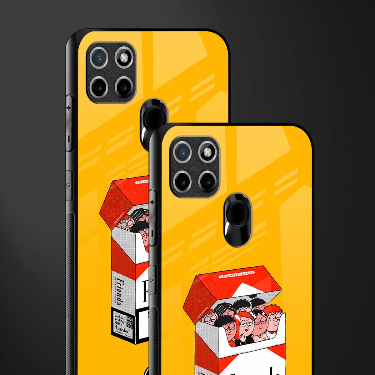 socializing can cause happiness glass case for realme c21 image-2