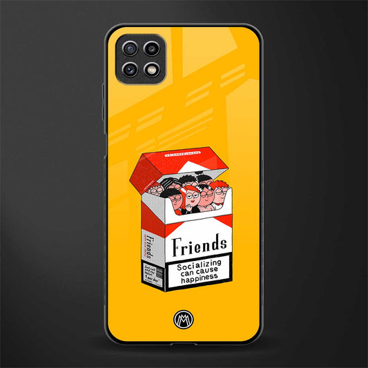 socializing can cause happiness glass case for samsung galaxy a22 5g image