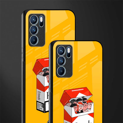 socializing can cause happiness glass case for oppo reno6 5g image-2