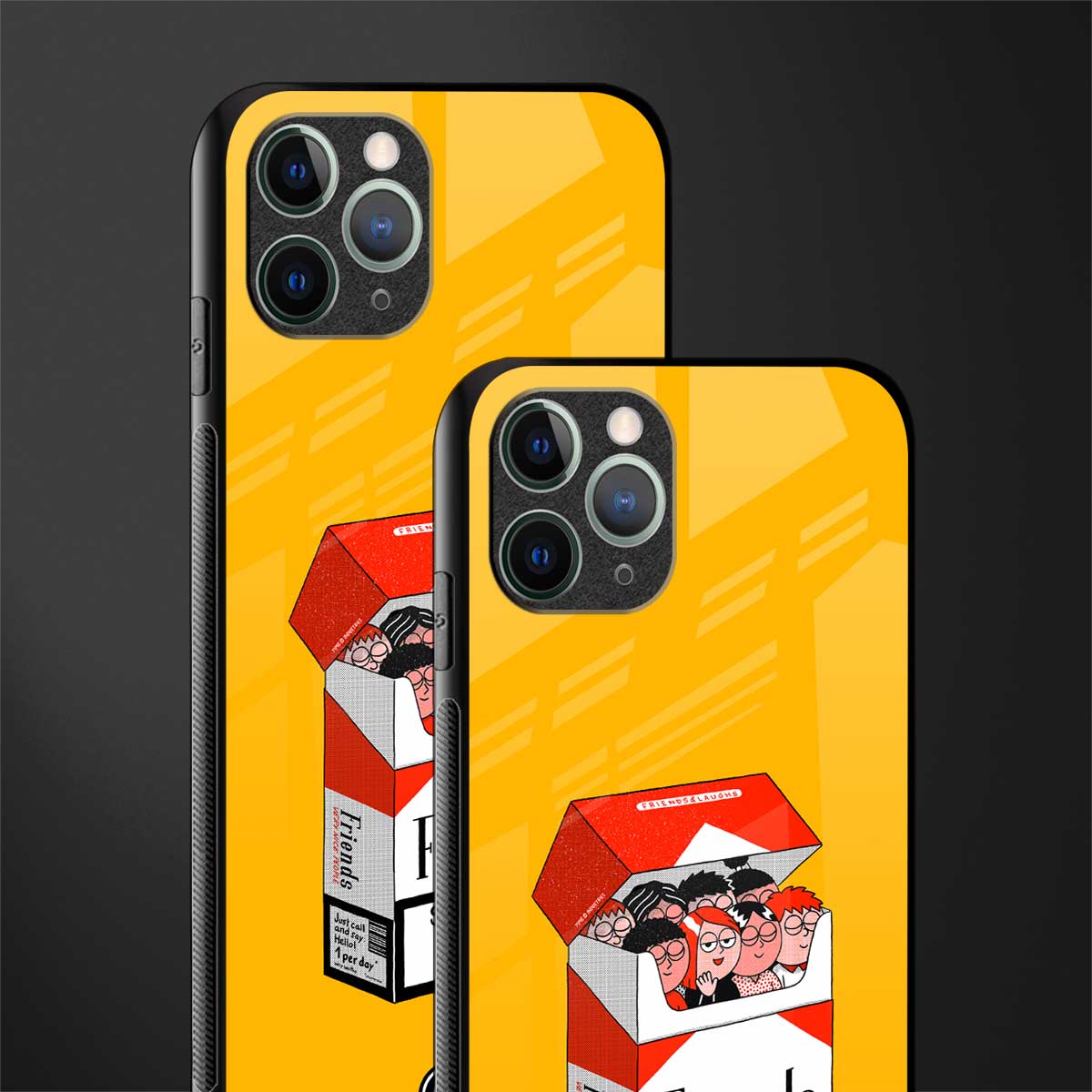 socializing can cause happiness glass case for iphone 11 pro image-2