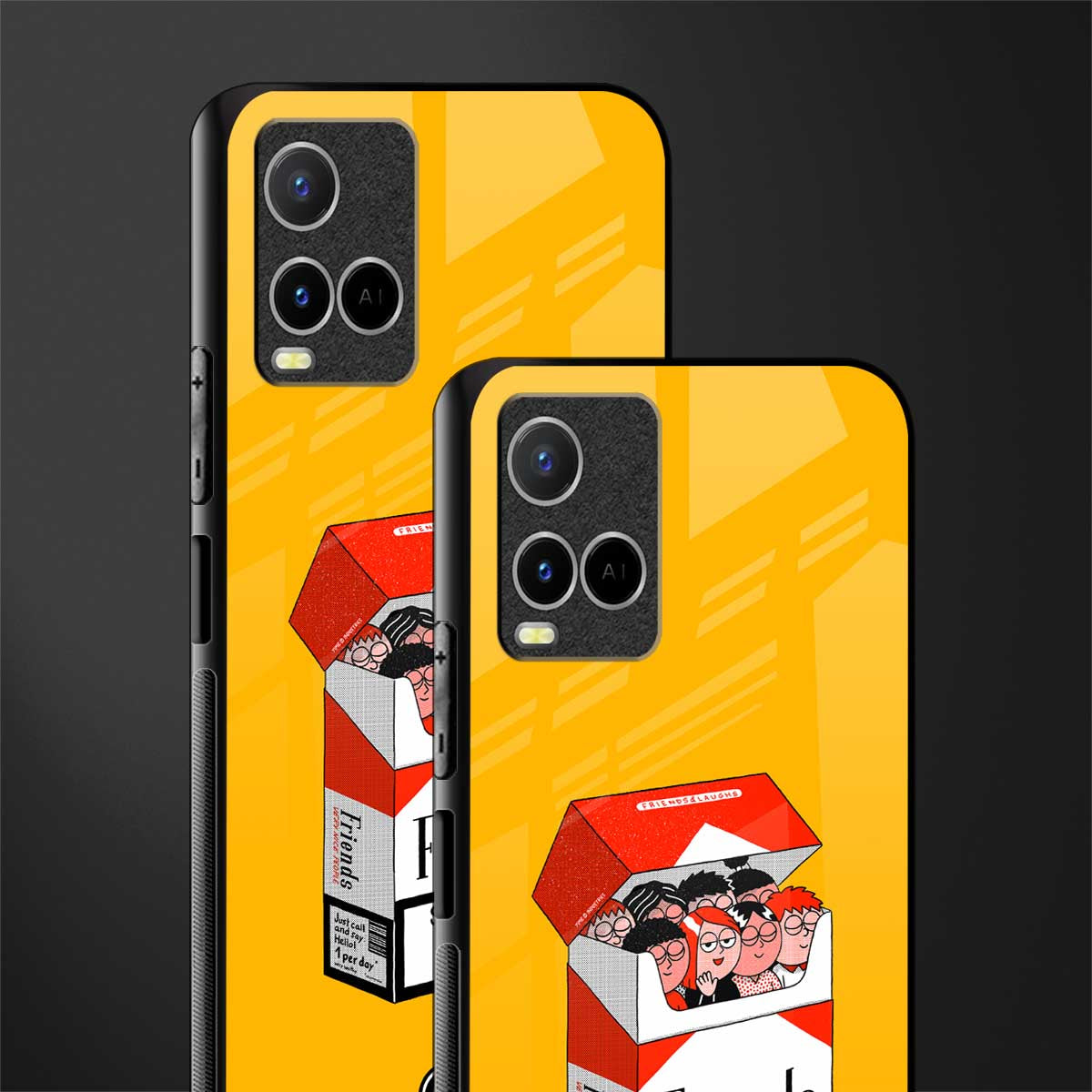 socializing can cause happiness glass case for vivo y21t image-2