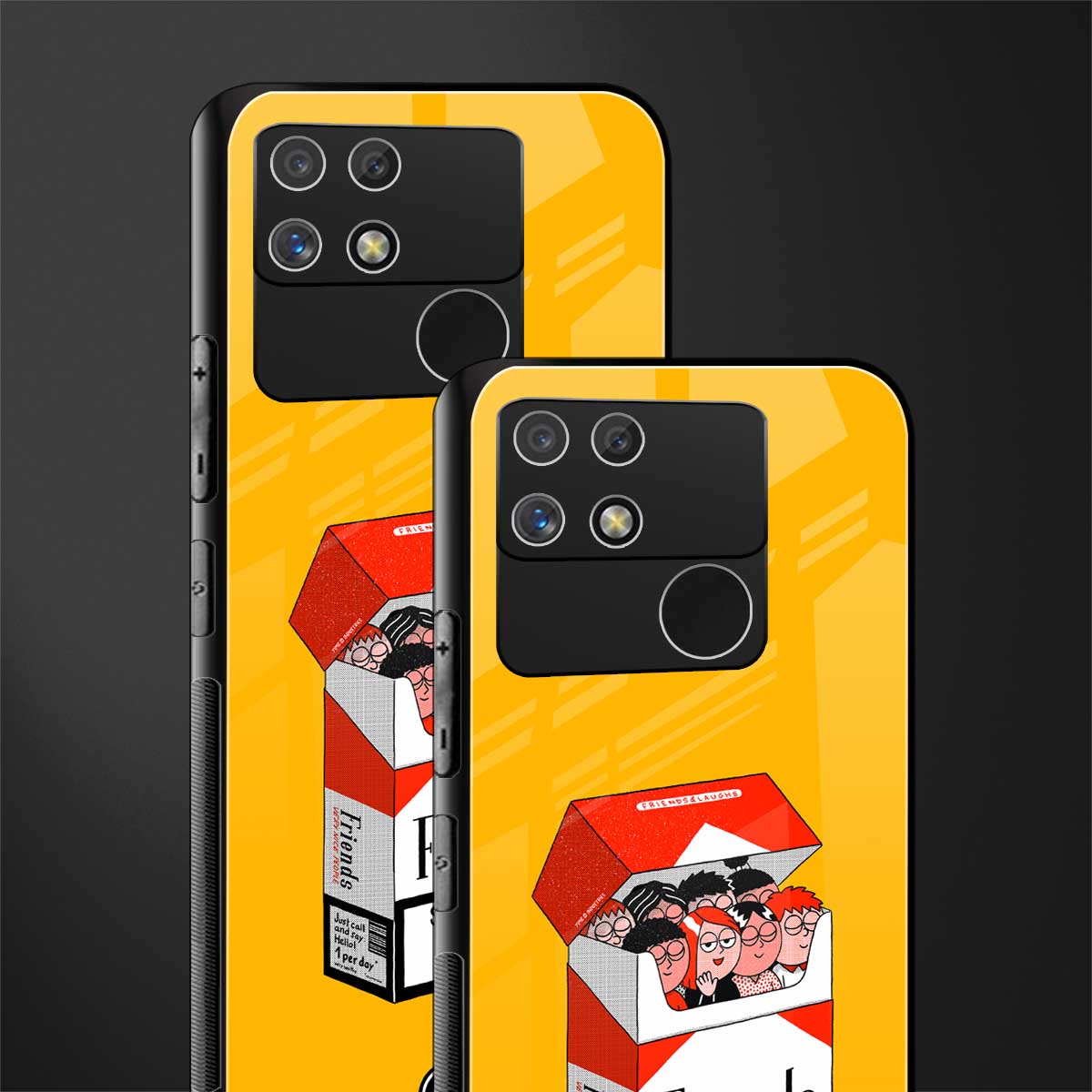 socializing can cause happiness back phone cover | glass case for realme narzo 50a