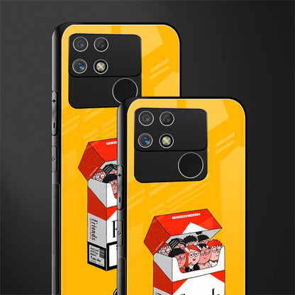 socializing can cause happiness back phone cover | glass case for realme narzo 50a