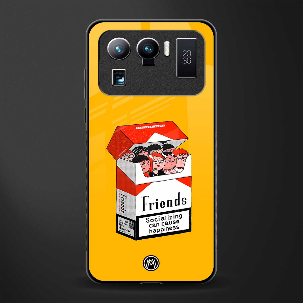 socializing can cause happiness glass case for mi 11 ultra 5g image