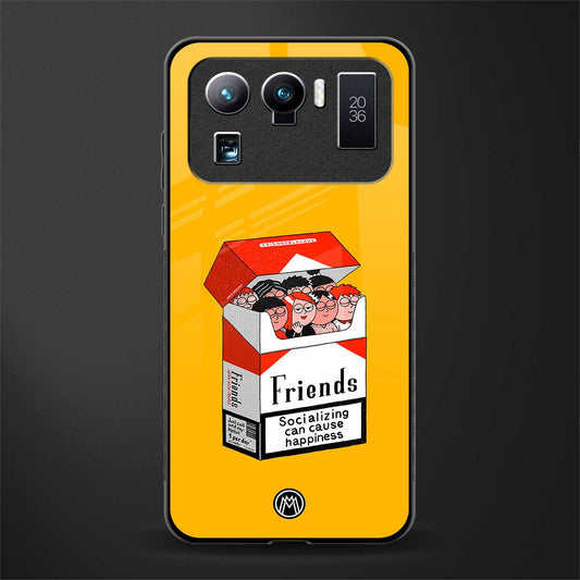 socializing can cause happiness glass case for mi 11 ultra 5g image