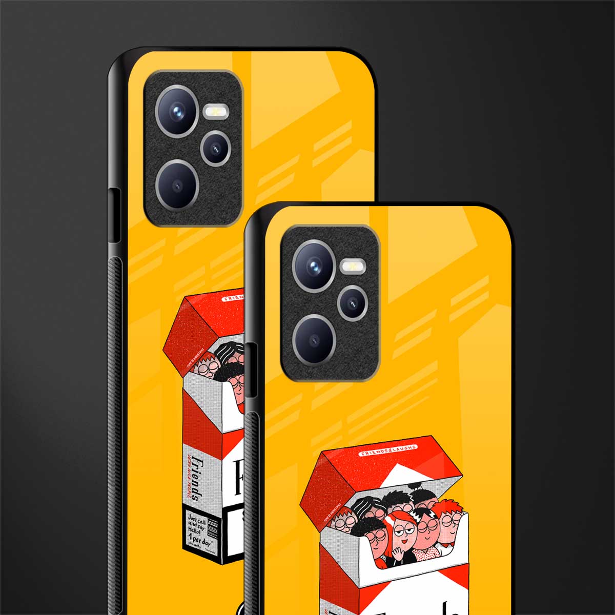 socializing can cause happiness glass case for realme c35 image-2