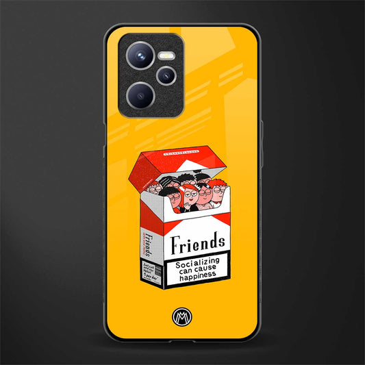 socializing can cause happiness glass case for realme c35 image